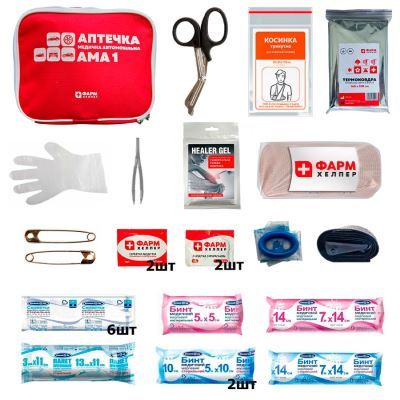 Аптечка автомобільна АМА-1 (ДСТУ 3961-2000 , сумка)